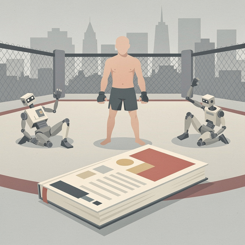 "A Human Beat Two Robots in a Cage Match — and the Real Story Is the Rulebook"