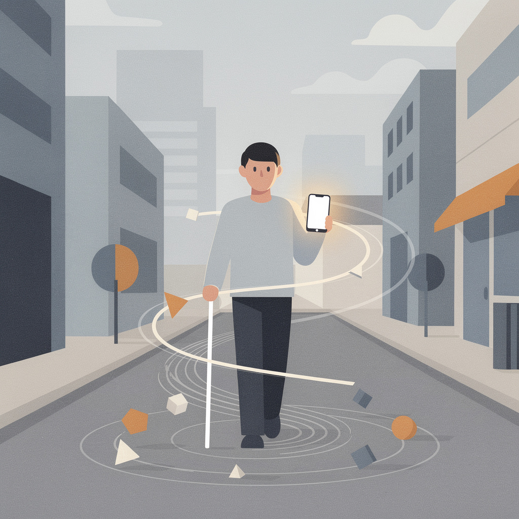 "Mobilio turns any smartphone into a navigation aid for blind and low-vision users"