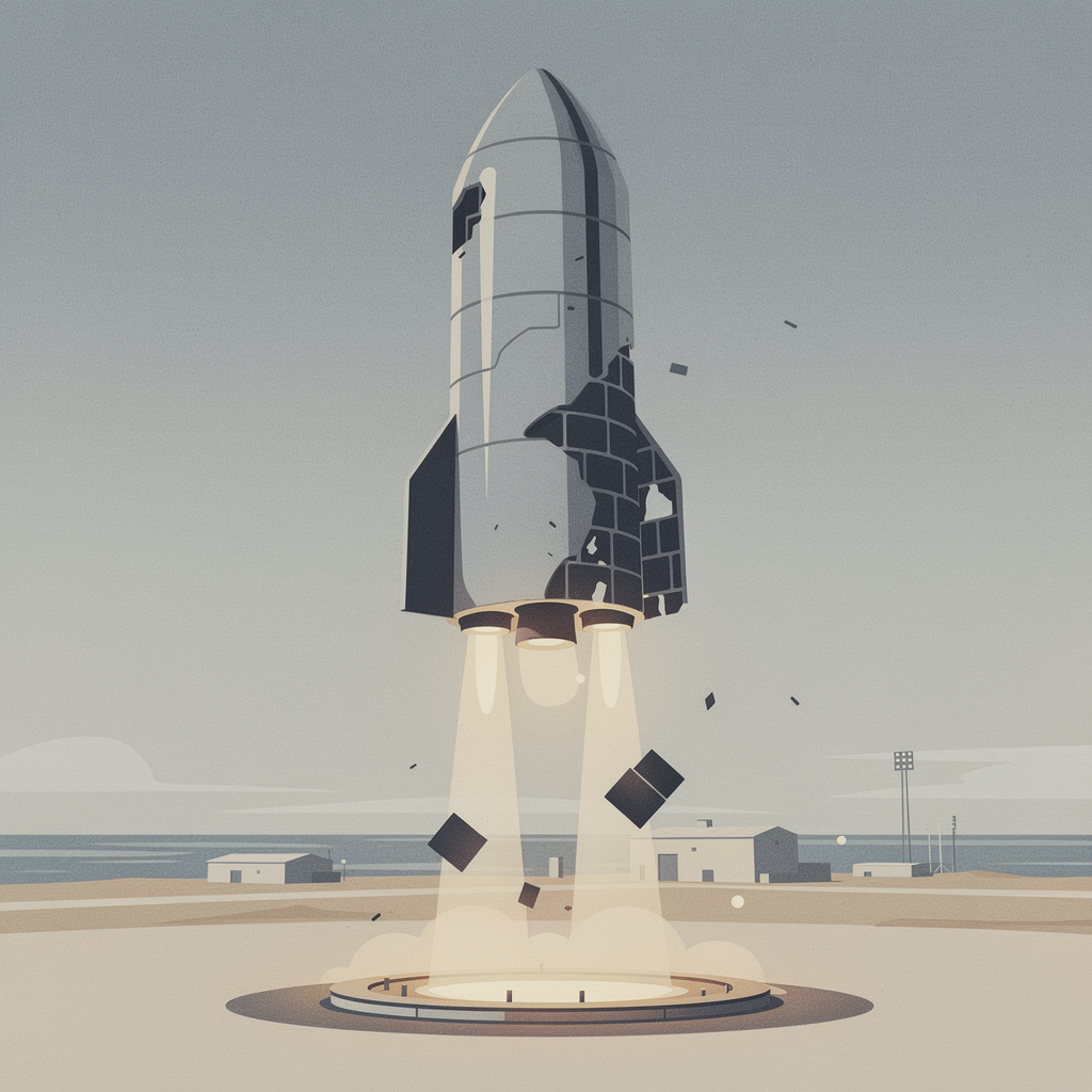 "Starship Flight 13's Impossible Landing — and the Tile Problem That Won't Go Away"